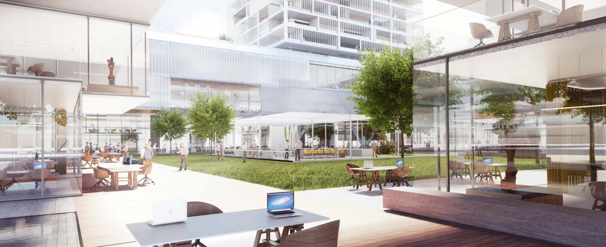 Arexpo, Milan, transformation of the former Expo site into a research and innovation district (rendering by CRA)